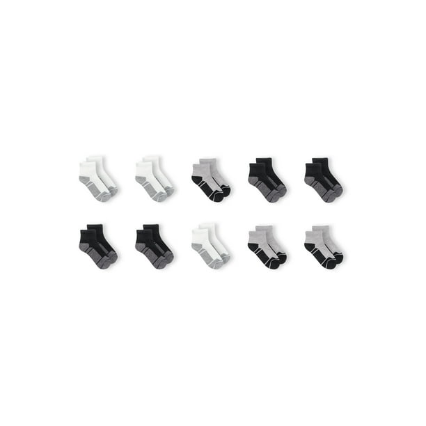 Russell Performance Boys Fast Dry Comfort Ankle Socks, 10 Pack