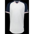thumbnail image 1 of Russell R01X3B.10R.L Youth Classic V-Neck Jersey - White, Navy & True Red - Large, 1 of 2