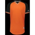 thumbnail image 1 of Russell R01X3M.07R.S Adult Classic V-Neck Jersey - Burnt Orange, Black & White - Small, 1 of 2