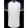 thumbnail image 1 of Russell R01X3M.10R.2XL Adult Classic V-Neck Jersey - White, Navy & True Red - 2XL, 1 of 1