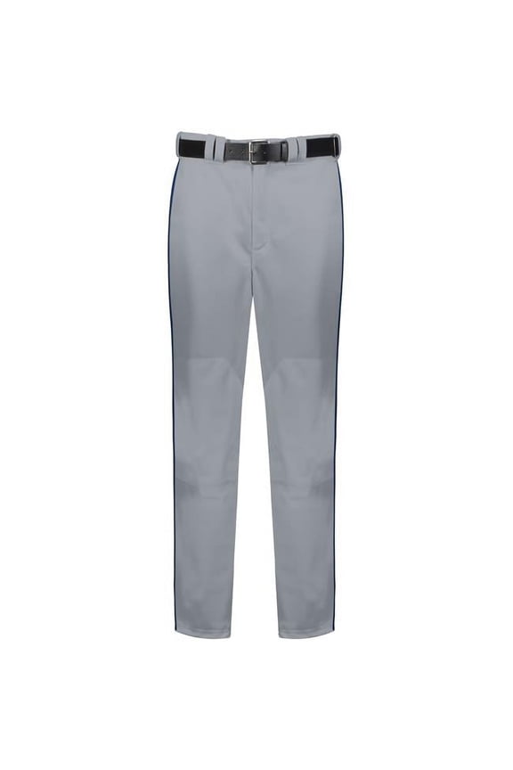 R11LGM.B9N.S Adult Piped Diamond Series 2.0 Baseball Pant, Baseball Gray & Navy - Small