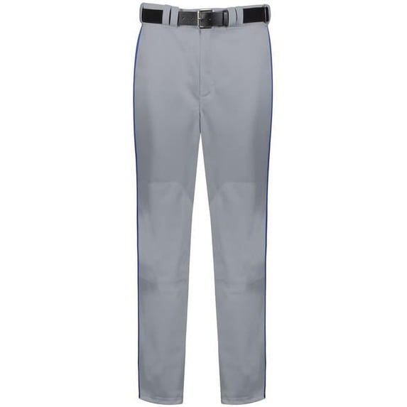 Russell R11LGM.B9R.3XL Adult Piped Diamond Series 2.0 Baseball Pant, Baseball Gray & Royal - 3XL