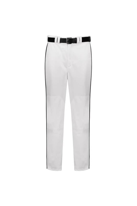 R11LGM.WBK.2XL Adult Piped Diamond Series 2.0 Baseball Pant, White & Black - 2XL
