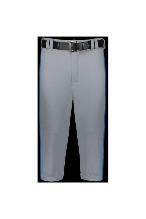 R21LGM.B9R.S Adult Piped Diamond Series Knicker 2.0 Pant, Baseball Gray & Royal - Small