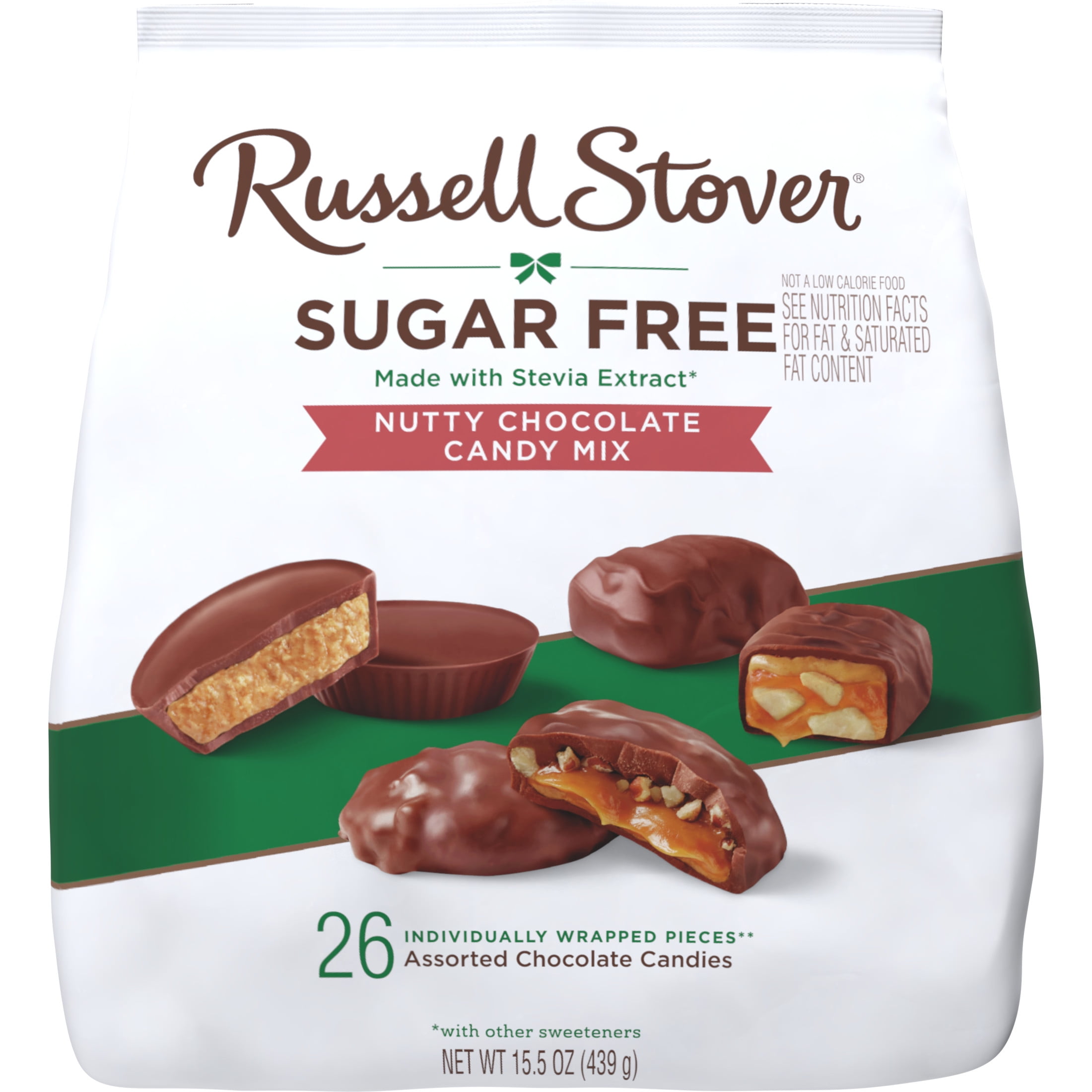 RUSSELL STOVER Sugar Free Assorted Chocolate Candy with Nuts, 15.5 oz. bag