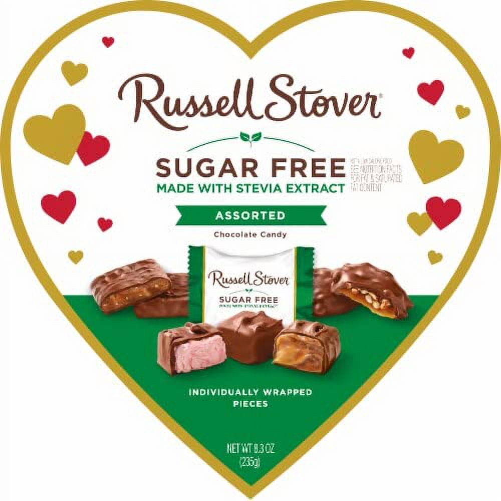 Russell Stover Sugar Free Assorted Chocolate Candy 7 9 oz Heart Shaped Russell Stover Sugar Free Assorted Chocolate Candy 7 9 oz Heart Shaped