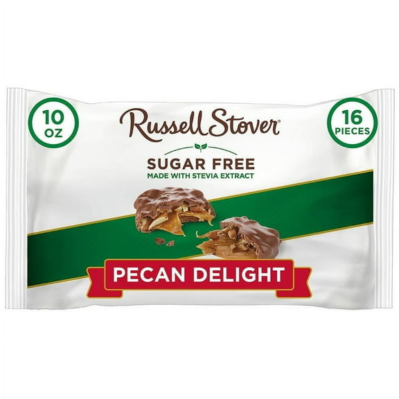 Russell Stover Sugar Free Chocolate Candy Pecan Delight 10.0 OZ Pack of 2