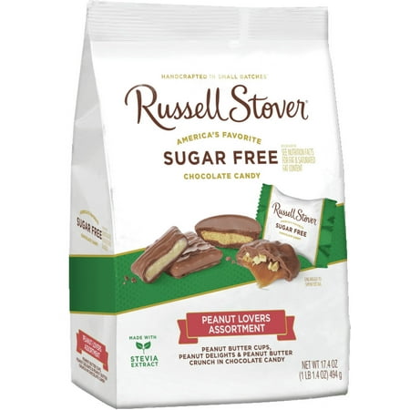 Russell Stover Sugar Free Peanut Lovers Assortment with Stevia, 17.4 Oz