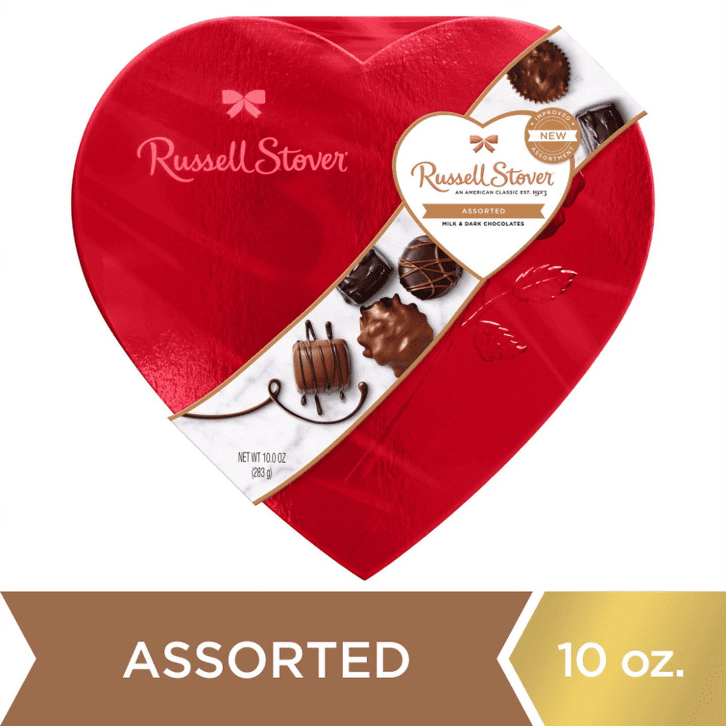 Russell Stover Valentine's Day Puppy Heart Assorted Milk & Dark