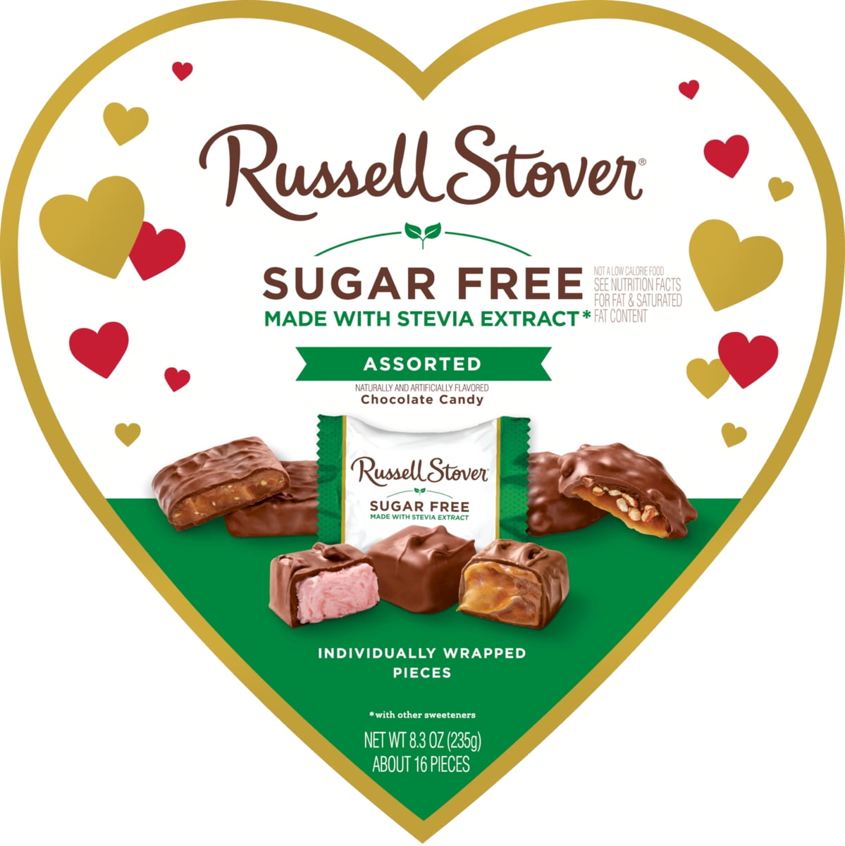 Russell Stover Valentine's Day Sugar Free Heart Assorted Chocolate