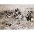 thumbnail image 1 of Russell Warriors 1898. N'The Making Of A Warrior.' Oil En Grisaille On Board 1898 By Charles M. Russell. Print by, 1 of 3