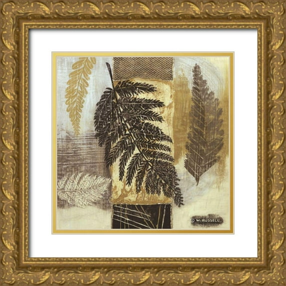 Russell, Wendy 12x12 Gold Ornate Wood Framed with Double Matting Museum Art Print Titled - Patterns of Nature III