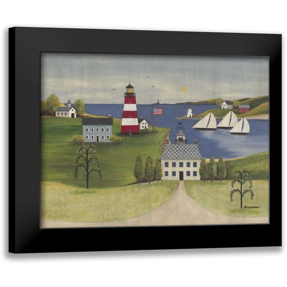 Russell, Wendy 14x12 Black Modern Framed Museum Art Print Titled - Sea to Shining Sea