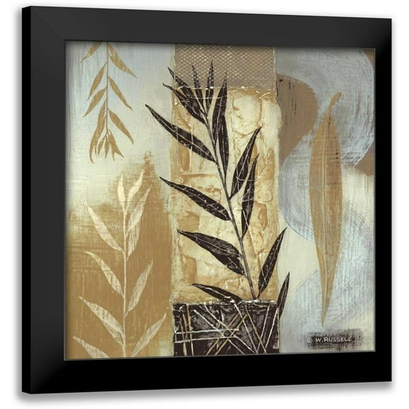 Russell, Wendy 15x15 Black Modern Framed Museum Art Print Titled - Patterns of Nature IV
