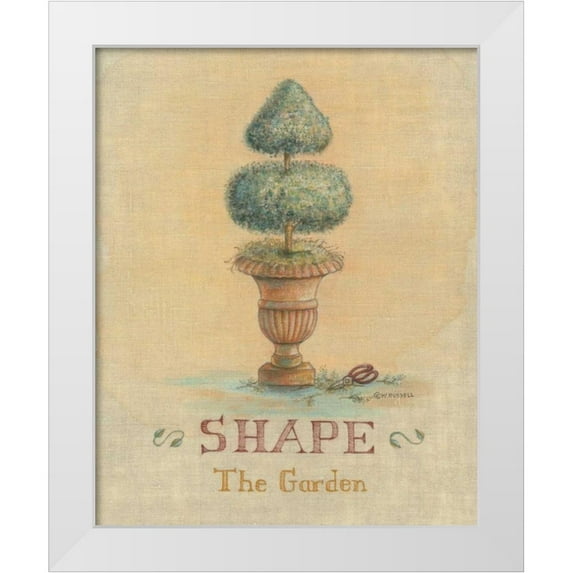 Russell, Wendy 15x18 White Modern Wood Framed Museum Art Print Titled - Garden Series in Linen II