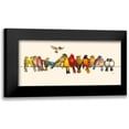 thumbnail image 1 of Russell, Wendy 24x13 Black Modern Framed Museum Art Print Titled - Bird Menagerie I, 1 of 5