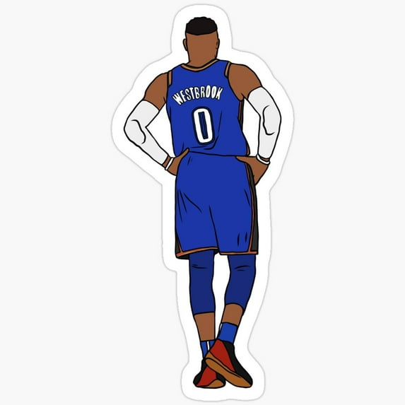 Russell Westbrook Back-To Sticker Phone Decal Water Bottle Stickers Car ...