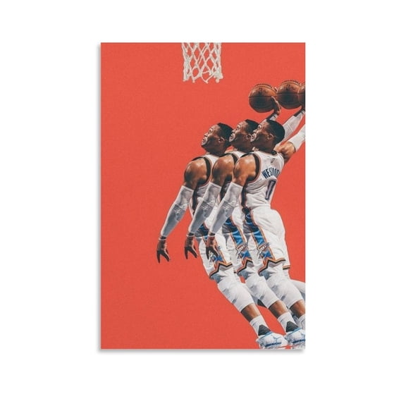 Russell Westbrook Basketball Player Poster (17)- Print Photo Art Painting Canvas Poster Home Decorative Bedroom Modern Decor Posters Gifts 12x18inch(30x45cm)