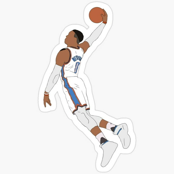 Russell Westbrook Dunk Sticker Phone Decal Water Bottle Stickers Car ...