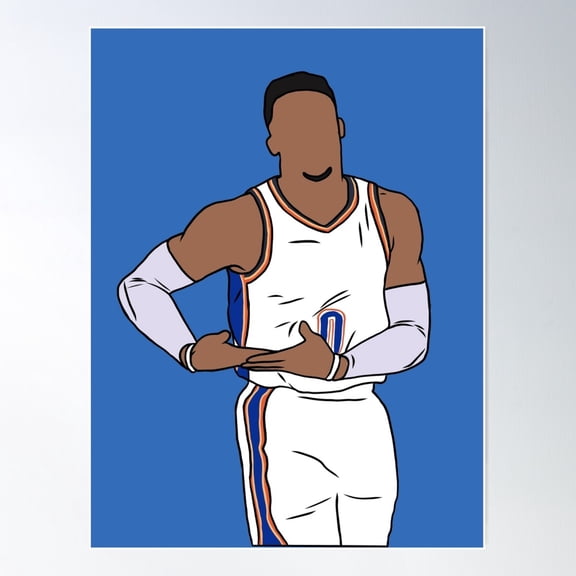 Russell Westbrook Rocks The Baby Poster Wall Art, Modern Wall Decor For Living Room Bedroom, 8x12 UNFRAMED