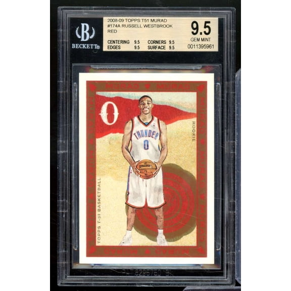 Russell Westbrook Rookie Card 2008-09 Topps T51 Murad #174A BGS 9.5