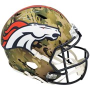 Russell Wilson Autographed Denver Broncos Camo Salute to Service Full Size Replica Speed Helmet Fanatics Holo 227943