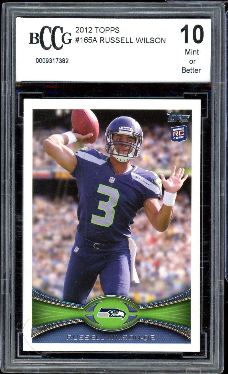 Russell Wilson Rookie Card 2012 Topps #165A BGS BCCG 10 - Walmart.com