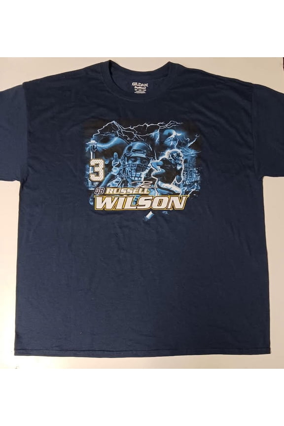 Russell Wilson T-shirt With Free 18x30 Triple Frame Large