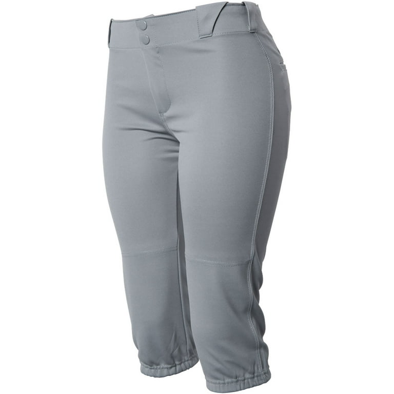 Russell Women's Low Rise Knicker Fastpitch Softball Pants Grey M 