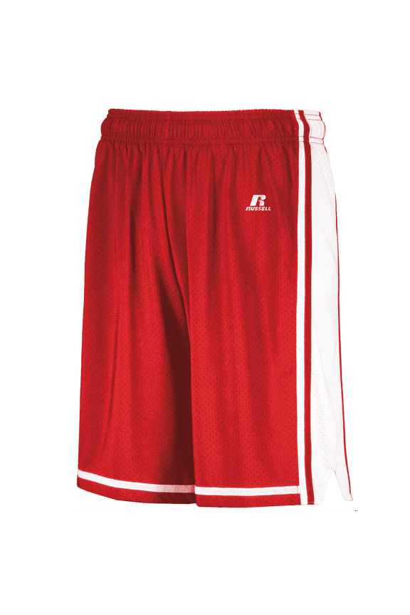 Youth Legacy Basketball Shorts, True Red & White - Extra Large