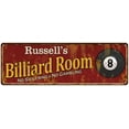 thumbnail image 1 of Russell's Billiard Room Red Sign Game Room Pool 6x18 206180008438, 1 of 1
