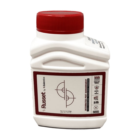 Russet Miticide/Insecticide/Fungicide - 8 fl oz Bottle by Scietetics
