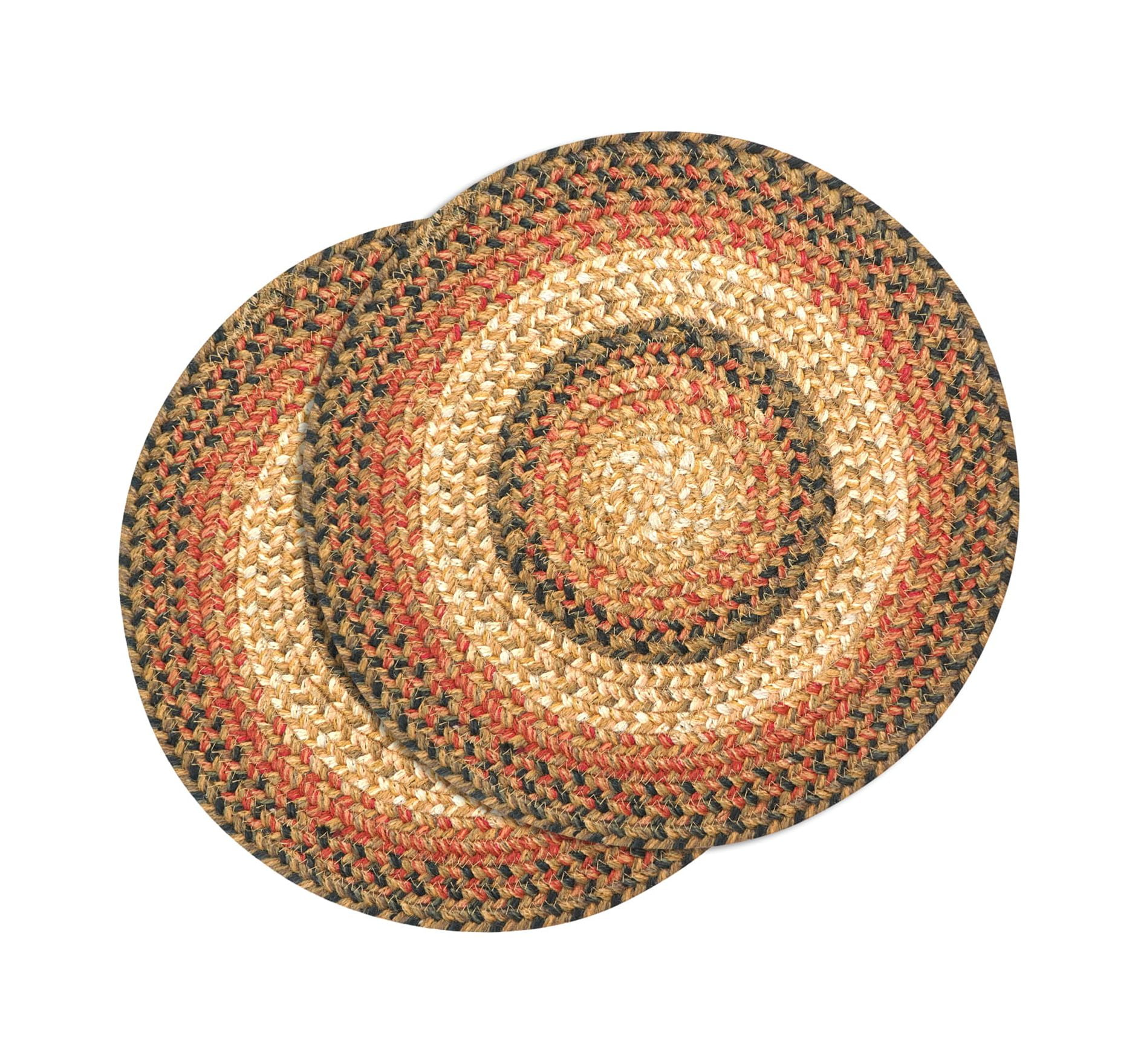 Urvi Extra Weft Table Mat In Brown With Beige Border
