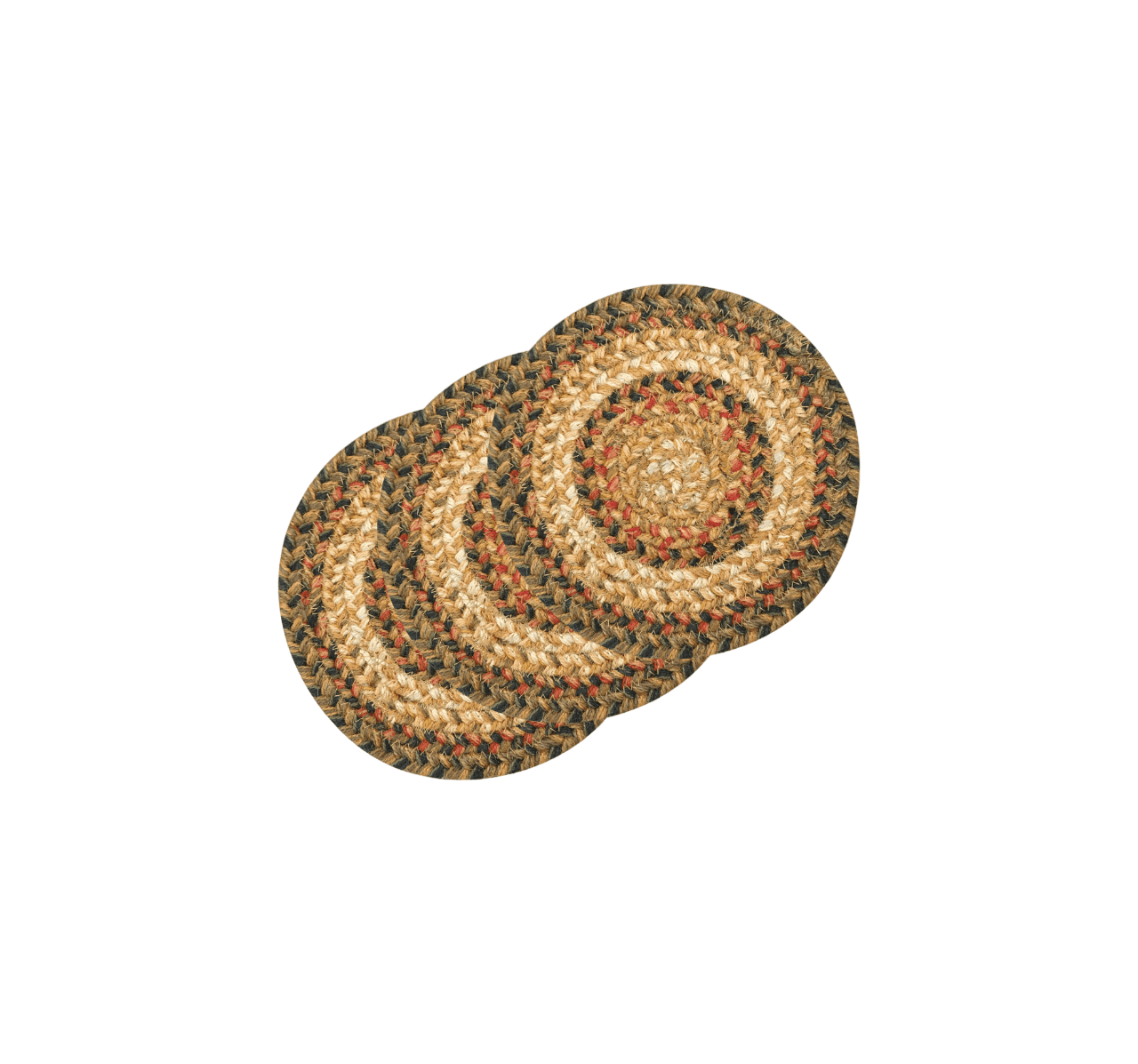 Russett 8" Round Beige Jute Placemat (Set of 3) Farmhouse Table Decor