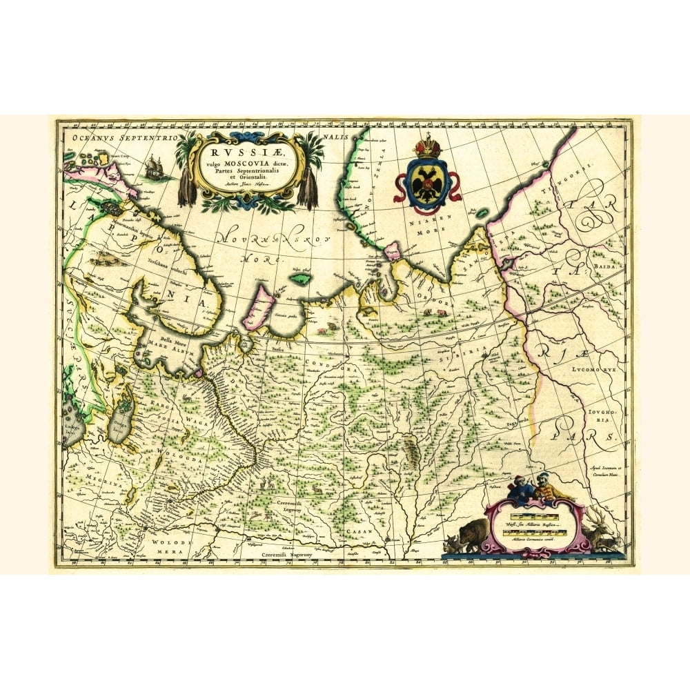 Russia Moscow Northern and Eastern parts Poster Print by Willem