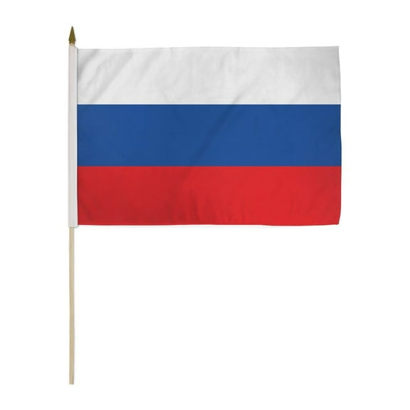 Russia 12x18in Stick Flag