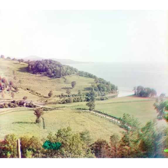 Russia Dagomys River. Nthe Dagomys River Flowing Into The Black Sea Near Sochi Russia. Photograph C1910 By Sergei
