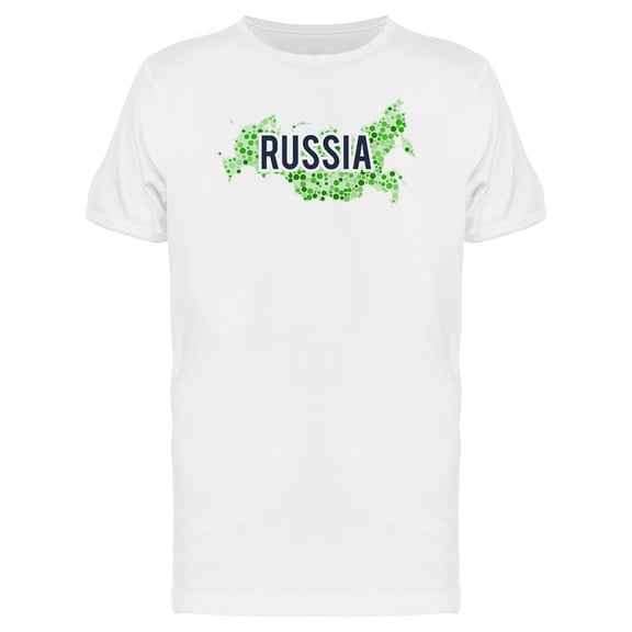 Russia Dotted Map Ts Tee Men's -Image by Shutterstock