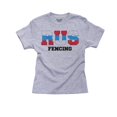 thumbnail image 1 of Russia Fencing - Olympic Games - Rio - Flag Girl's Cotton Youth Grey T-Shirt, 1 of 2