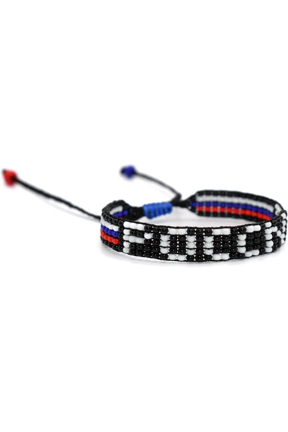Russia Flag Bracelet - Adjustable Patriotic Red, White & Blue Bracelet for Men & Women - Russian Heritage - Handmade Russian Pride Bracelet - National Pride - Premium Czech Beads