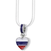 Russia Flag Charm Snake Chain Necklace