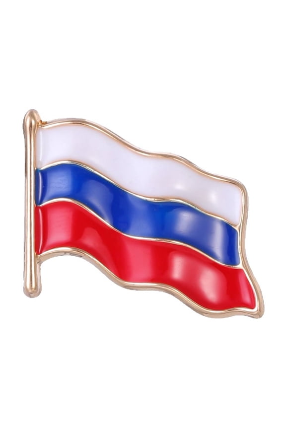 Russia Flag Pin, Patriotic Enamel Lapel Badge for Jackets Caps Bags, Souvenir Political Accessory for Russians