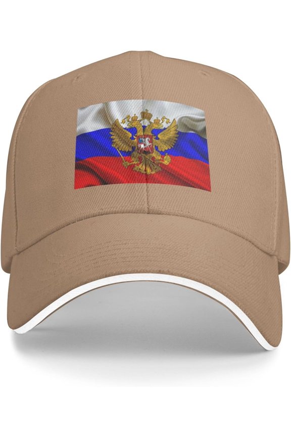 Russia Flag with Coat of Arms Baseball Cap Dad Hat Adjustable Fashion Hats for Men Women Polo Trucker Unisex Style Headwear
