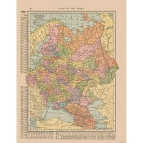 Historic Map - Russia - Hammond 1910 - 23 x 29.78 - Vintage Wall Art