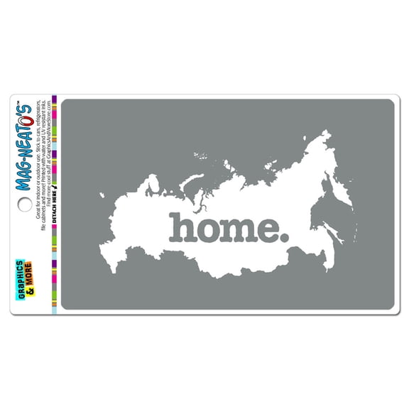 Russia Home Country MAG-NEATO'S(TM) Car Vinyl Magnet - Solid Grey Gray