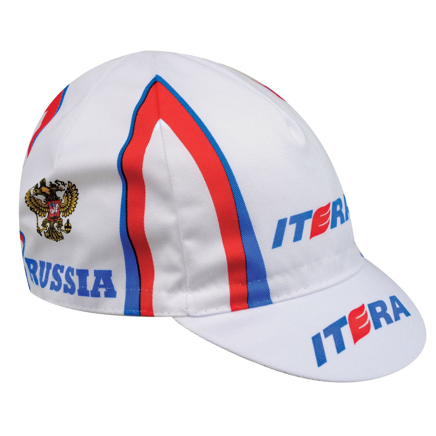 Casquette De Cyclisme Russia Itera - Style Rétro Pro Team, Taille Unique, Coton, Fabriquée En Italie