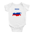 thumbnail image 1 of Russia Map Flag Baby Rompers (White, 3-6 Months), 1 of 5