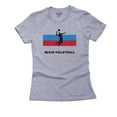 thumbnail image 1 of Russia Olympic - Beach Volleyball - Flag - Silhouette Women's Cotton Grey T-Shirt, 1 of 2