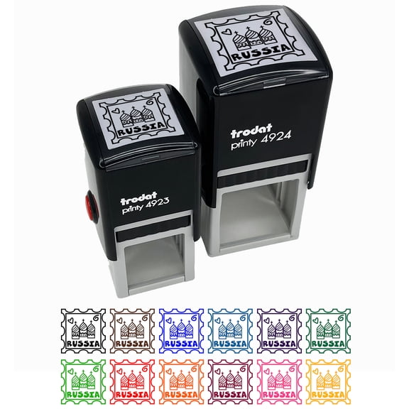 Russia Passport Travel Self-Inking Rubber Stamp Ink Stamper - Red Ink - Large 1-1/2 Inch