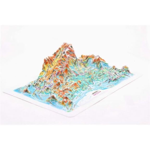 Russia Raised Relief Map, Rubberized Foam Backing - Souvenir Size